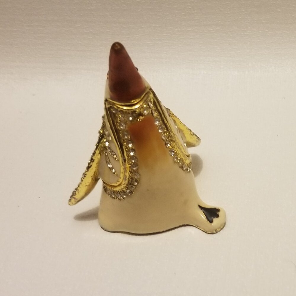Gorgeous bedazzled penguin-shaped trinket box - Picture 3 of 9